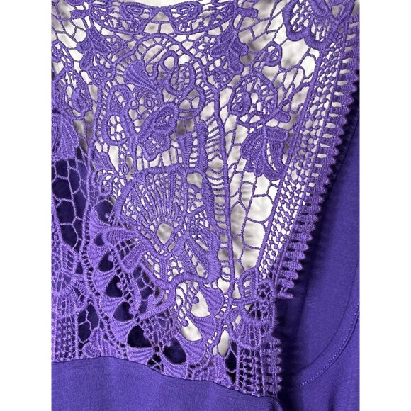 Urban Outfitters LUX Purple Fit & Flare Lace Back Mini Dress Size XS - Picture 9 of 12
